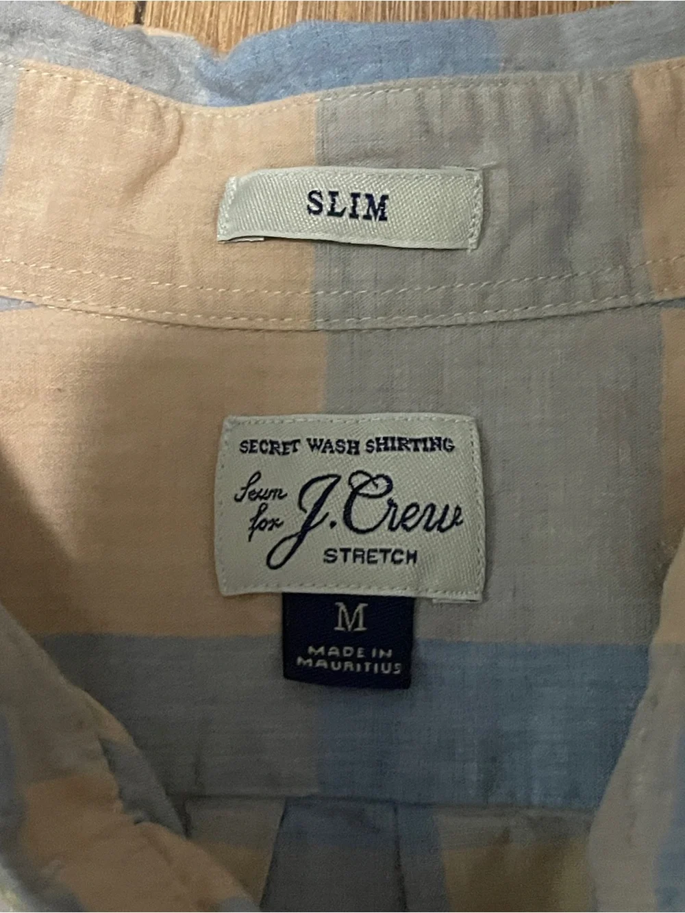 J. Crew blue movement button